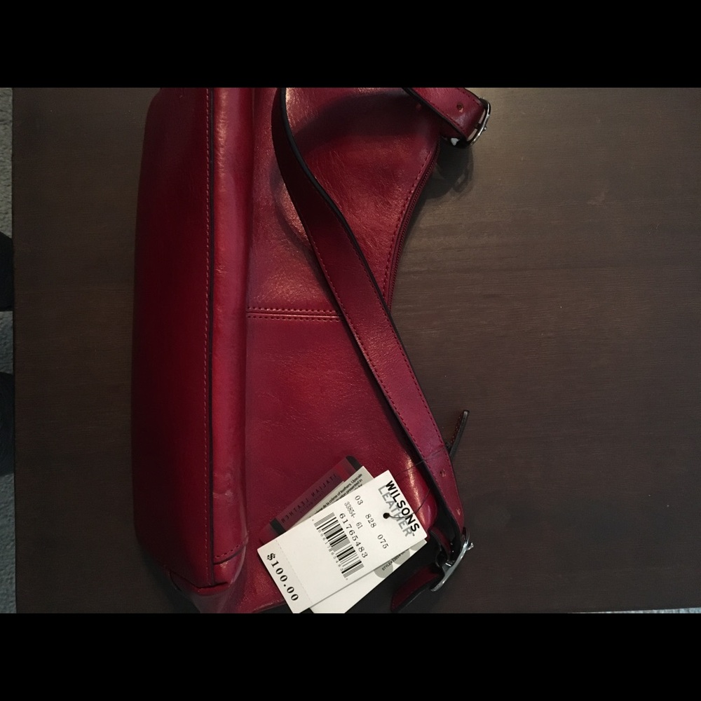 Wilsons Leather Red Shoulder Bag